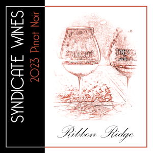 label for syndicate wines 2023 ribbon ridge pinot noir