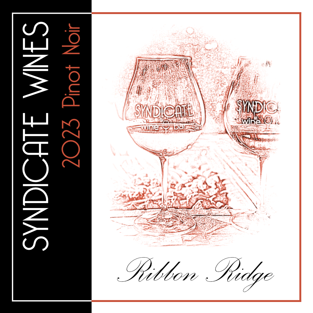 label for syndicate wines 2023 ribbon ridge pinot noir